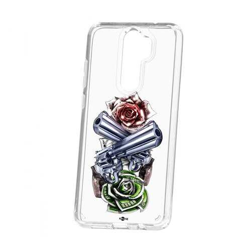 Чехол Xiaomi Redmi Note 8 Pro Kruche Print Карты деньги 2 ствола
