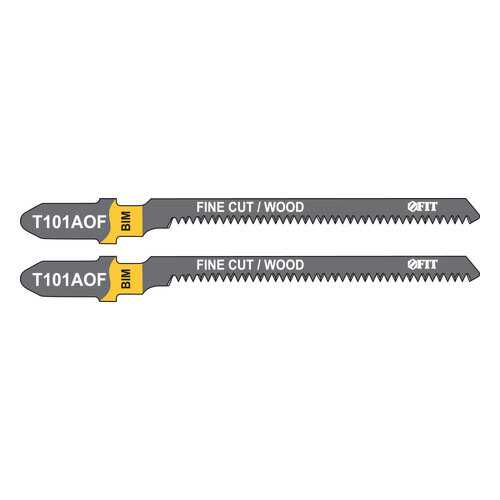 Пилки для лобзиков по дереву, 82/57/1,4 мм (Т101AOF), 2 шт. FIT 40952