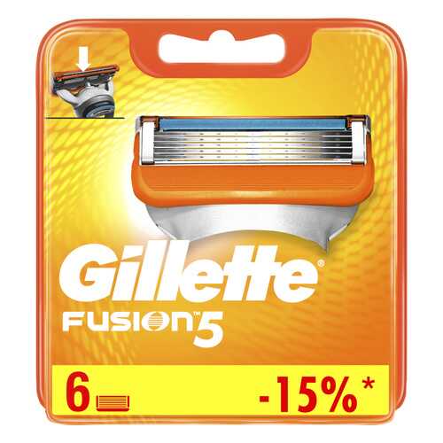 Сменные кассеты Gillette Fusion5 6 шт