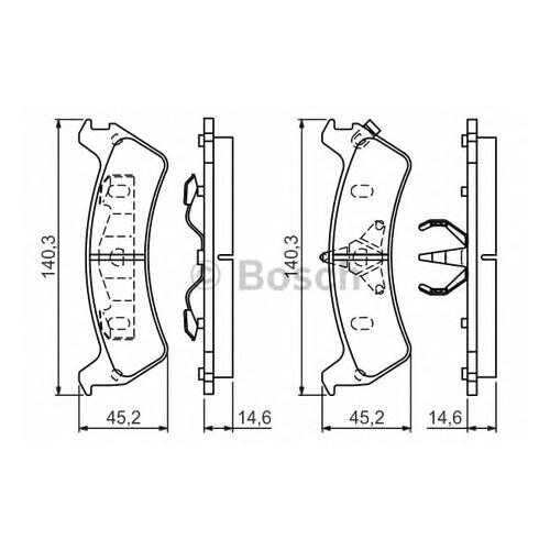 Комплект тормозных колодок Bosch 0986424655