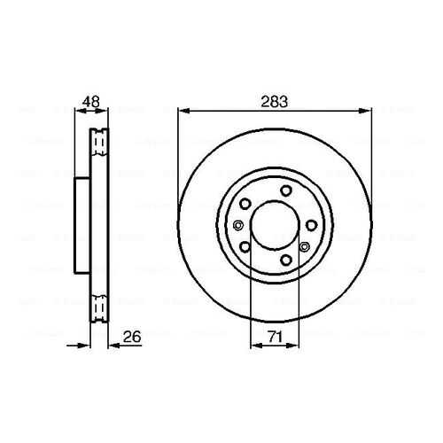 Тормозной диск Bosch 0986478125