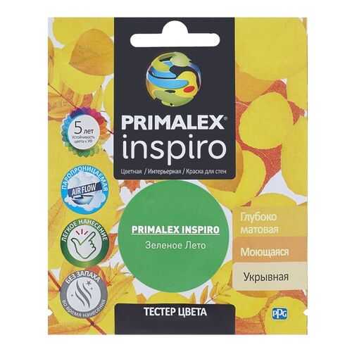 Краска для внутренних работ Primalex Inspiro Тестер 40мл Зеленое Лето, PMX-I28