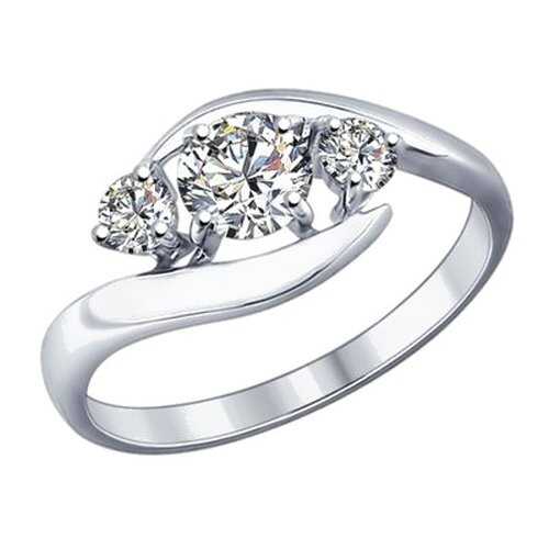 Кольцо женское SOKOLOV из серебра со Swarovski Zirconia 89010040 р.18