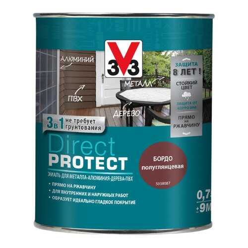 Эмаль Direct Protect V33 бордо, 0.75л