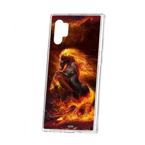 Чехол Kruche Samsung Galaxy Note 10+ Print Конь огонь