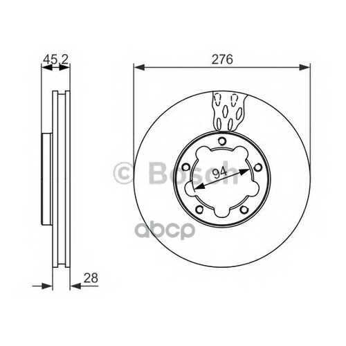 Диск тормозной BOSCH 0986479136