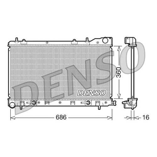 Радиатор охлаждения двигателя DENSO DRM36001