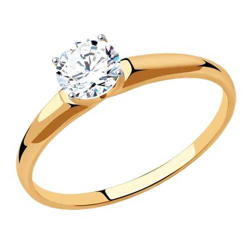 Кольцо женское SOKOLOV из золота со Swarovski Zirconia 81010438 р.18.5