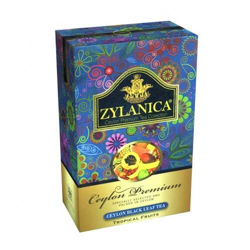 Чай Zylanica Ceylon Premium Tropical Fruits черный листовой с кусочками фруктов 100 г