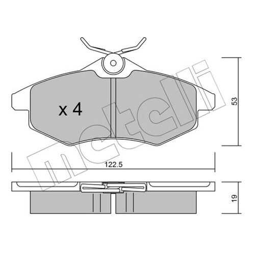 Комплект тормозных дисковых колодок METELLI 22-0328-0