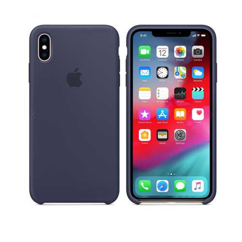 Чехол Silicone Case для Apple iPhone XS Max Midnight Blue Тёмно-Blue (MWU3AFE/A)