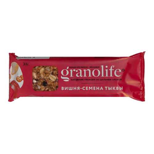 Батончик-гранола Granolife вишня семена тыквы