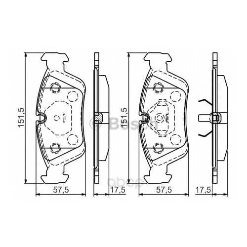 Колодки дисковые передние Bosch 0986495060