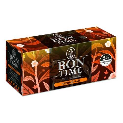 Чай BonTime Natural Tea, черный, 25 пакетиков