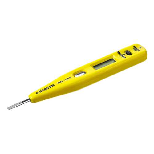 Тестер напряжения Stayer MASTER цифровой со световым индикатором, 12-220В, 125мм