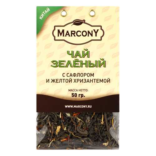 Чай Marcony зеленый с сафлором и желтой хризантемой 50 г