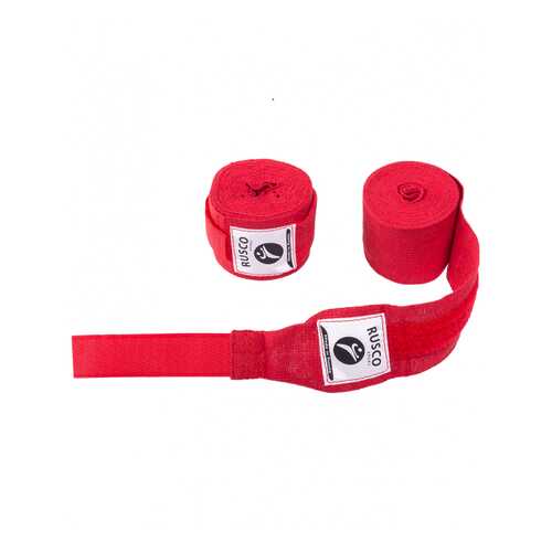 Бинт боксерский Rusco Sport, 2,5 м, хлопок, красный
