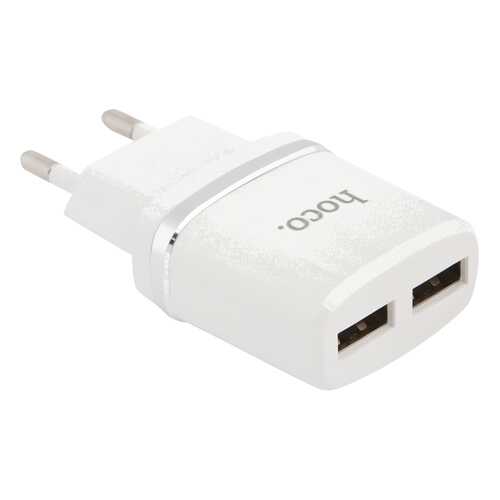 Сетевое зарядное устройство Hoco C12 Smart Dual 2 USB 2,4A White