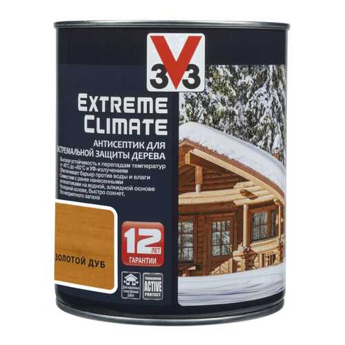 Антисептик для экстремальной защиты V33 Extreme Climate 0.9 л, Цвет золотой дуб