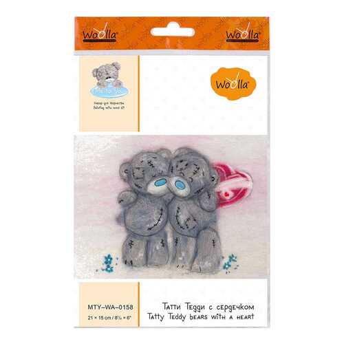 Картина из шерсти Woolla Татти Тедди с сердечком
