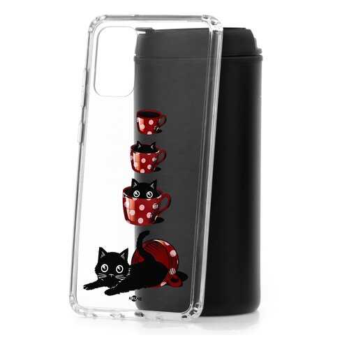 Чехол Samsung Galaxy S20 Plus Kruche Print Котенок в чашке