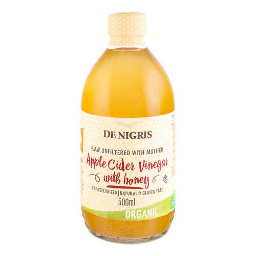 Уксус De Nigris Organic яблочный с медом и имбирем нефильтрованный 500 мл