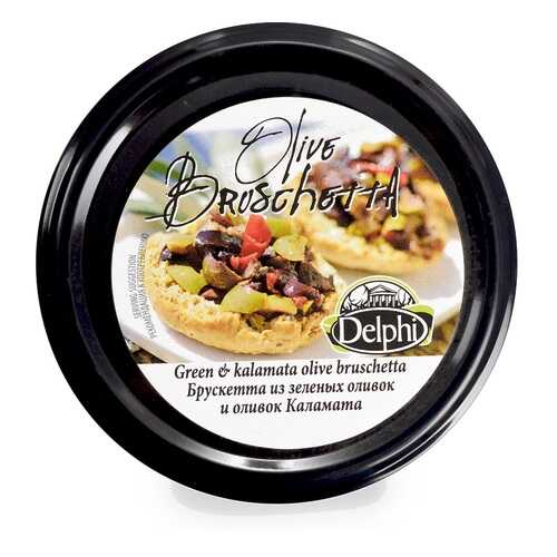 Брускетта Delphi из зеленых оливок и оливок Каламата Intercomm Foods S.A. 230г Греция