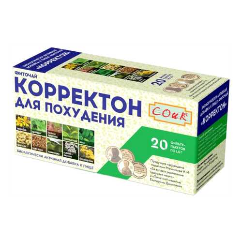 Фиточай СОиК Корректон для похудения ф/п 1,5 г 20 шт.