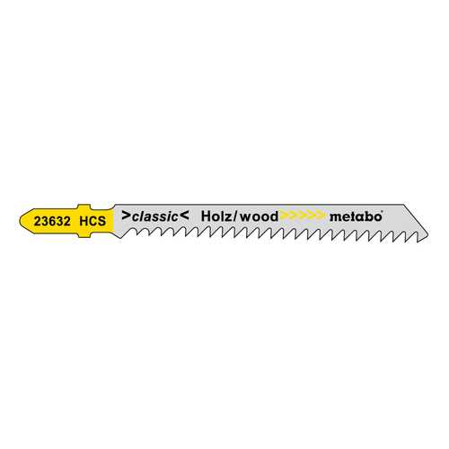 Пилка по дереву для лобзика metabo 623712000