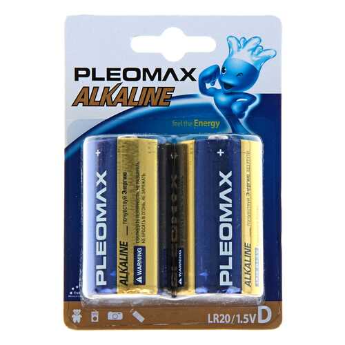 Батарейка Samsung Pleomax LR20-2BL щелочная 2 шт