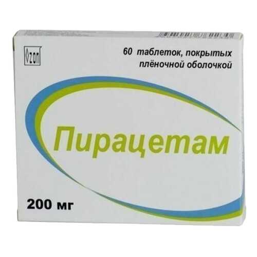 Пирацетам таблетки, покрытые пленочной оболочкой 200 мг №60