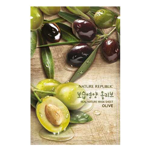 Маска для лица листовая REAL NATURE OLIVE MASK SHEET 23ml