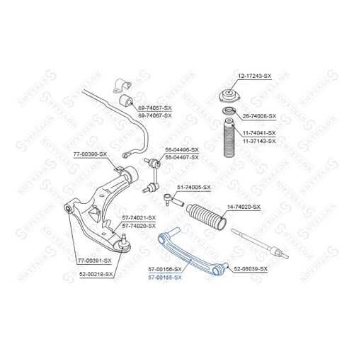 Рычаг подвески Stellox 57-00155-SX