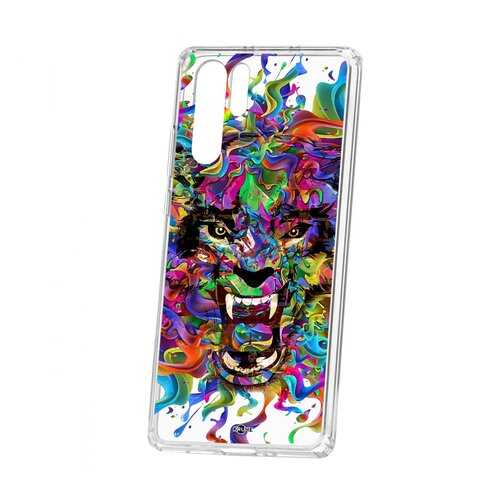 Чехол Kruche Huawei P30 Pro Print Colored beast