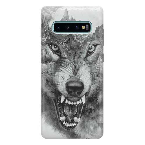 Чехол RE:PA для Samsung Galaxy S10+ с принтом Волк в горах