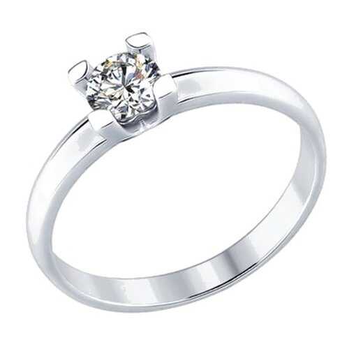 Кольцо женское SOKOLOV из серебра со Swarovski Zirconia 89010056 р.19