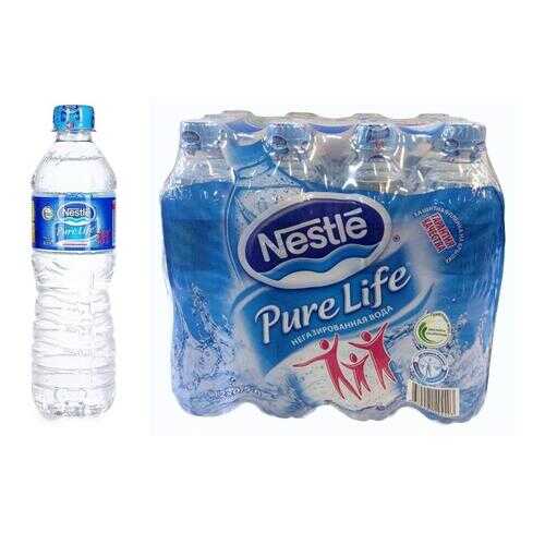 Вода Nestle pure life питьевая 0.5 л 12 штук в упаковке