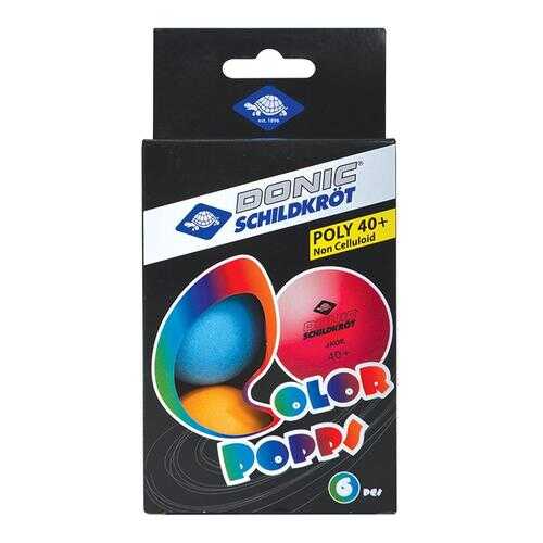 Donic Мяч для настольного тенниса Colour Popps Poly, 6 шт.