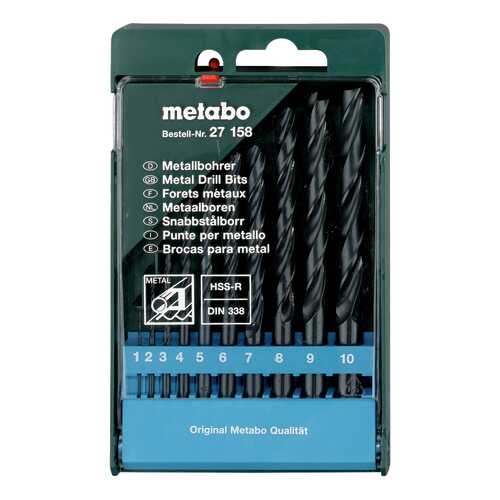 Набор сверл по металлу для дрелей, шуруповертов metabo 627158000