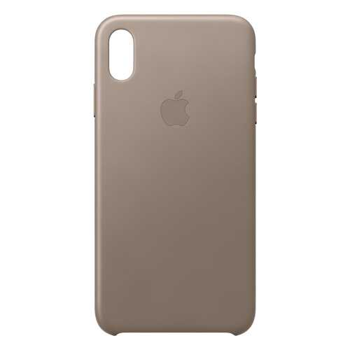 Кейс для iPhone Apple Leather XS Max кожаный платиново-серый MRWR2ZM/A