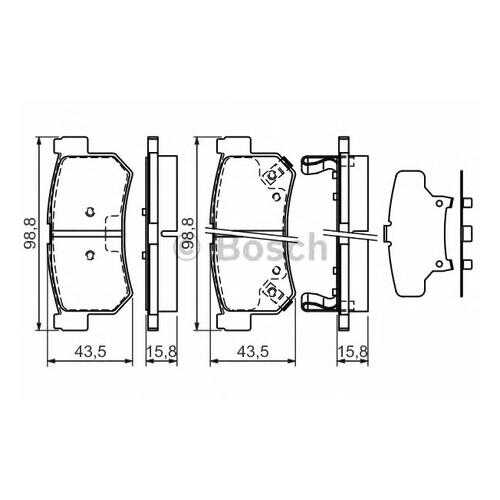 Комплект тормозных колодок Bosch 0986494237