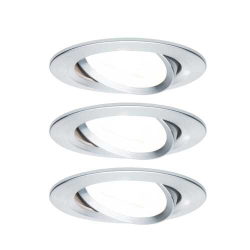 Светильник встраиваемый, комплект Nova 3stepdim 3x6,5W Ws Al g 93469