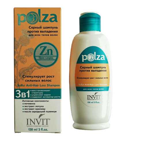 Серный шампунь против выпадения Invit Sulfur Anti Hair Loss Shampoo, 150 мл