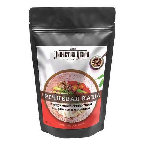 Каша гречневая Династия Вкуса с морковью томатами и пряными травами