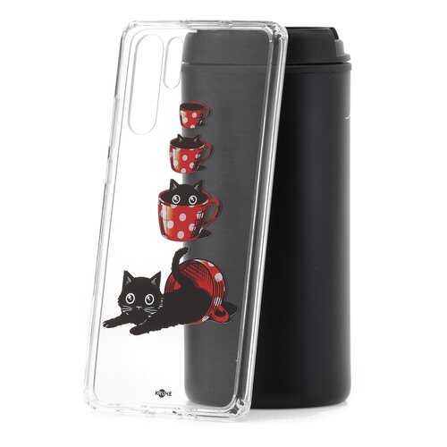 Чехол Huawei P30 Pro Kruche Print Котенок в чашке