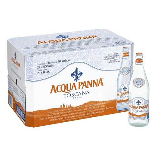Минеральная вода Acqua Panna негазированная стекло 24 шт по 0.5 л