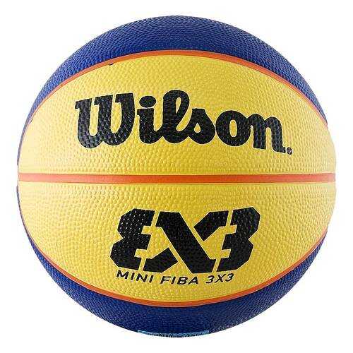 Баскетбольный мяч Wilson FIBA 3x3 Mini Rubber Basketball №3 blue/yellow