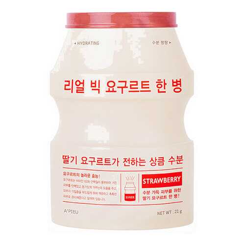 Маска для лица A'Pieu Real Big Yogurt One-Bottle Strawberry 21 г
