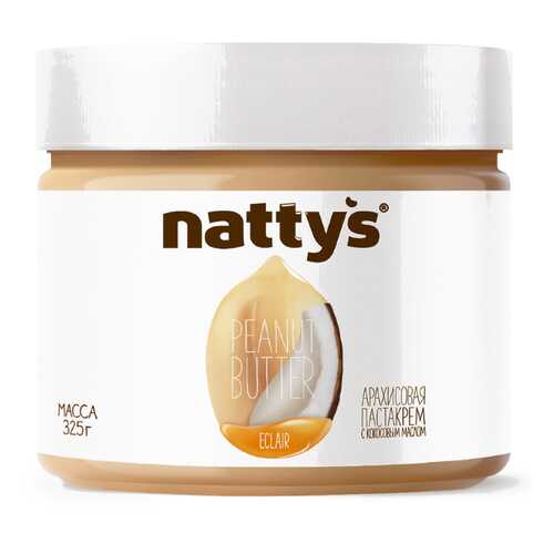 Паста Nattys Eclair арахисовая с кокосовым маслом и мёдом