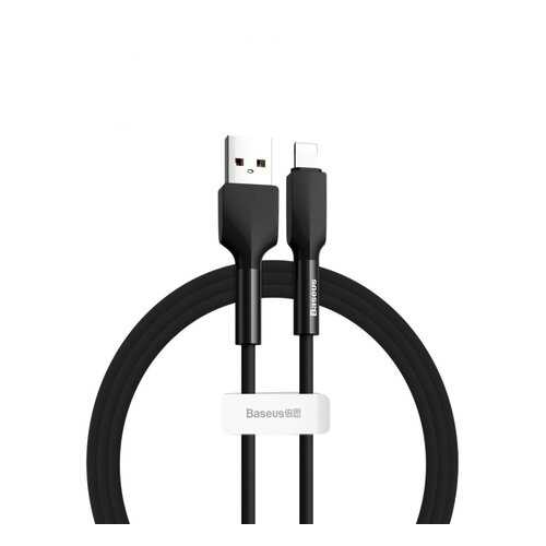 Кабель Baseus USB-iP Silica Gel Black 1m